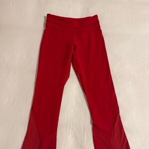 Red lululemon leggings, size 2. Excellent condition. Like new.